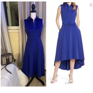 badgley mischka  high/low scuba shirt dress size 2